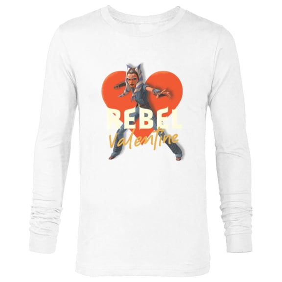 Star Wars Ahsoka Tano Rebel Valentine - Long Sleeve T-Shirt for Men - Customized-White