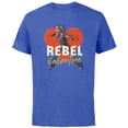 thumbnail image 1 of Star Wars Ahsoka Tano Rebel Valentine - Short Sleeve Cotton T-Shirt for Adults - Customized-Royal Heather, 1 of 5