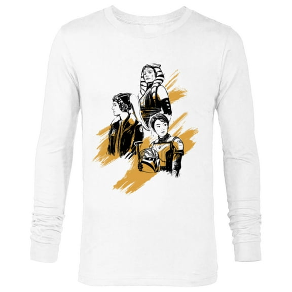 Star Wars Ahsoka Tano Sabine Wren Hera Syndulla Sketch Art - Long Sleeve T-Shirt for Men - Customized-White