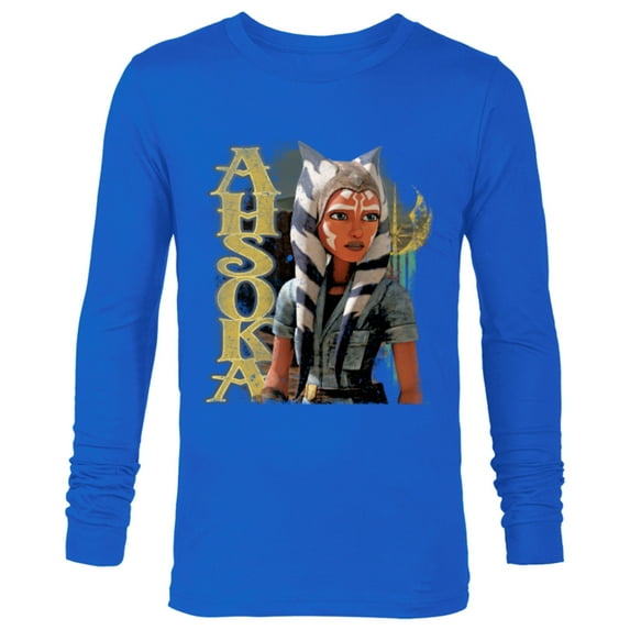Star Wars Ahsoka Tano The Clone Wars Gone with a Trace - Long Sleeve T-Shirt for Men - Customized-Navy