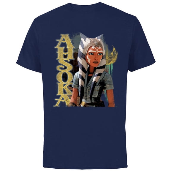 Star Wars Ahsoka Tano The Clone Wars Gone with a Trace - Short Sleeve Cotton T-Shirt for Adults - Customized-Navy