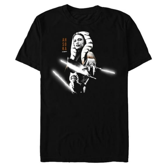 Star Wars Ahsoka Tano Three Faces of the Force Disney+ - Short Sleeve Blended T-Shirt for Adults - Customized-Black