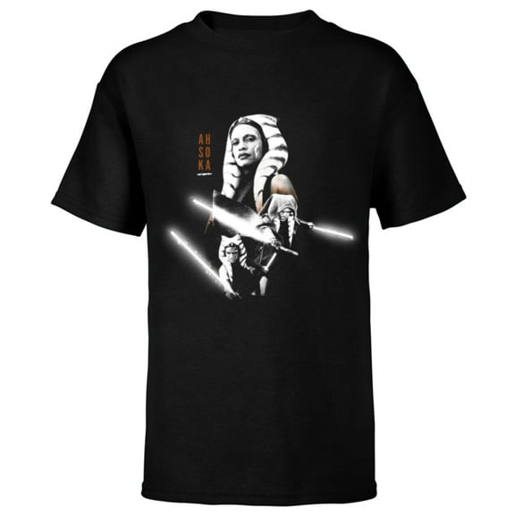 Star Wars Ahsoka Tano Three Faces of the Force Disney  - Short Sleeve T-Shirt for Kids - Customized-Black