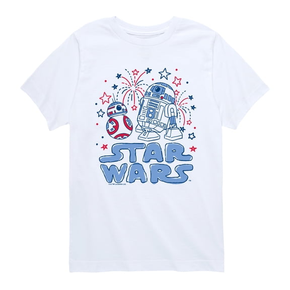 Star Wars - Americana BB8 R2D2 - Youth Boys Short Sleeve Graphic T-Shirt