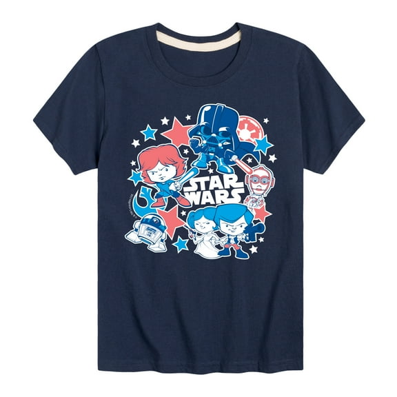 Star Wars - Americana Stickers - Toddler And Youth Short Sleeve Graphic T-Shirt