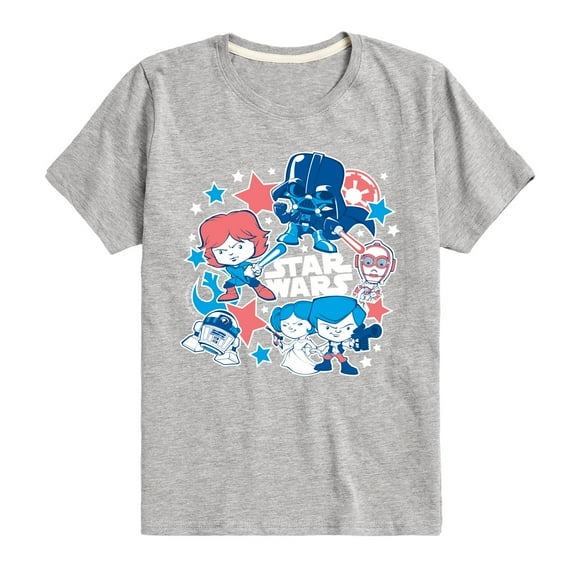 Star Wars - Americana Stickers - Toddler And Youth Short Sleeve Graphic T-Shirt