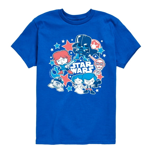 Star Wars - Americana Stickers - Toddler And Youth Short Sleeve Graphic T-Shirt
