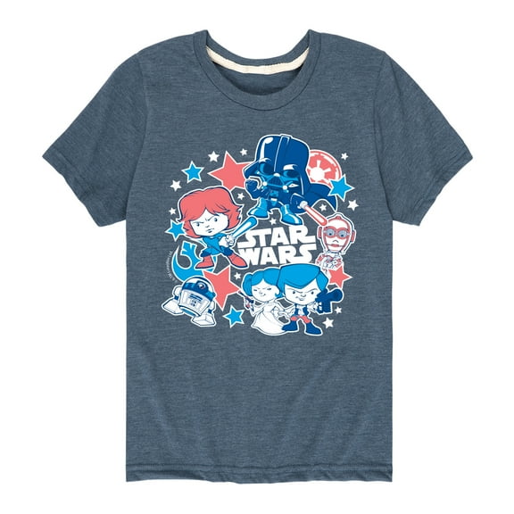 Star Wars - Americana Stickers - Toddler And Youth Short Sleeve Graphic T-Shirt
