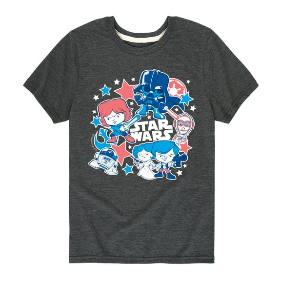 Star Wars - Americana Stickers - Toddler And Youth Short Sleeve Graphic T-Shirt