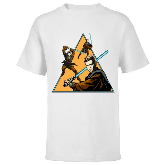 Star Wars Anakin Skywalker Jedi - Short Sleeve T-Shirt for Kids - Customized-White