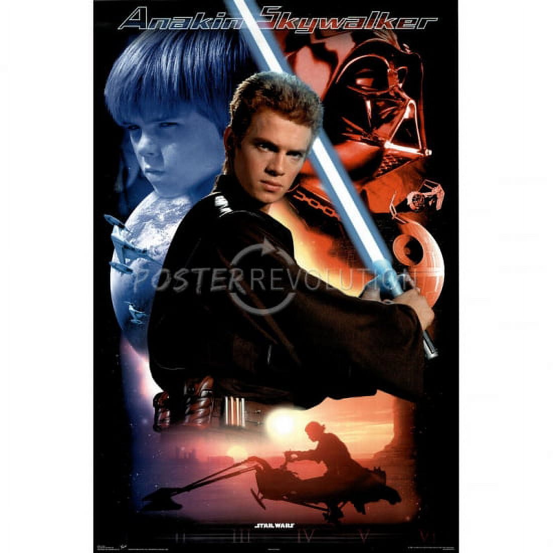 Star Wars Anakin Skywalker Laminated Poster by (24 x 36) - Walmart.com