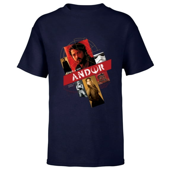 Star Wars Andor Disney Plus - Short Sleeve T-Shirt for Kids - Customized-Navy