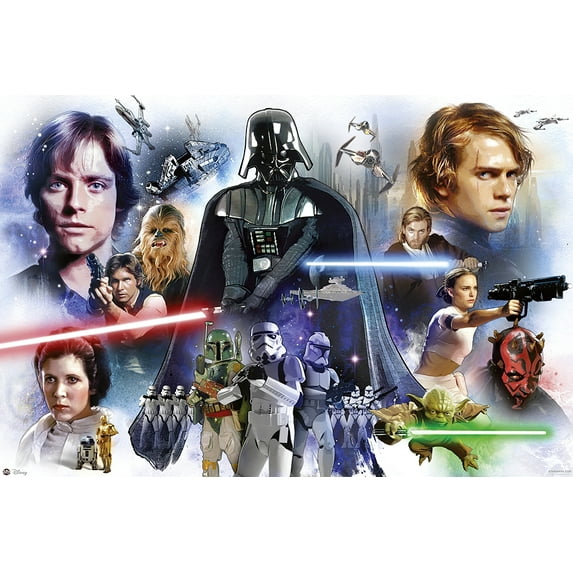 Star Wars Anthology 2 - Movie Poster (Episode I-VI Characters - White)
