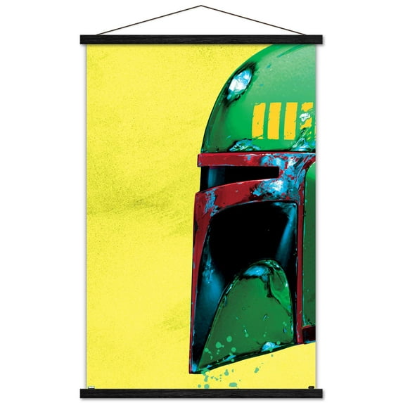 Star Wars: Archetype - Boba Fett Helmet Wall Poster with Magnetic Frame, 22.375" x 34"