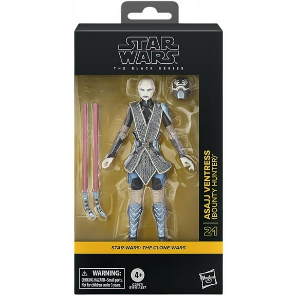 Star Wars The Black Series Asajj Ventress (Bounty Hunter), Star Wars: The Clone Wars Premium Collectible 6 Inch Action Figure
