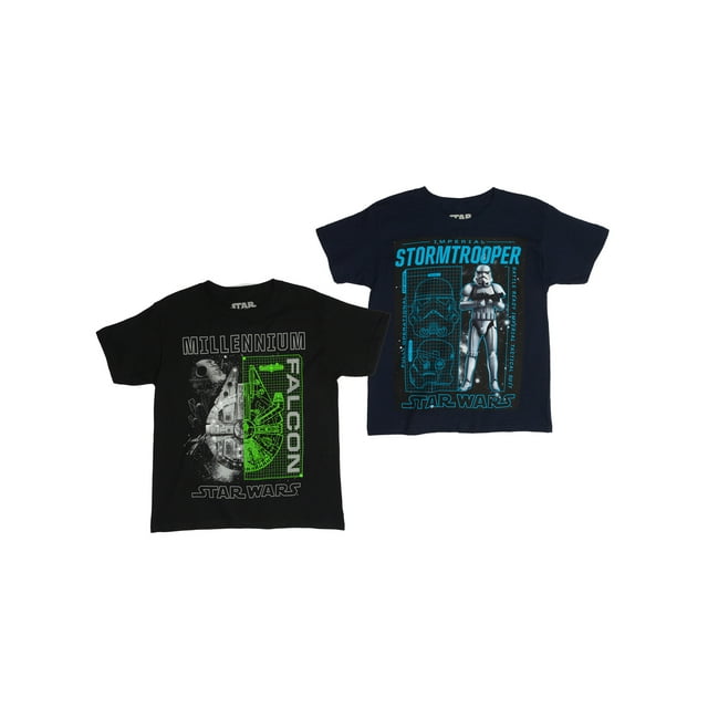 Star Wars Assorted Two Pack Short Sleeve T-Shirt Bundle (Little Boys & Big Boys)
