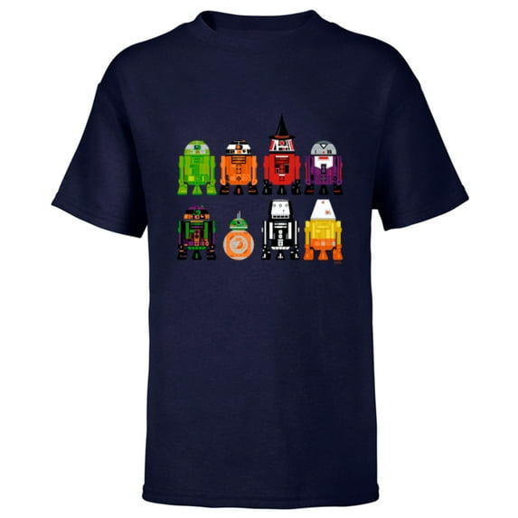 Star Wars Astromech Droids Halloween - Short Sleeve T-Shirt for Kids - Customized-Navy