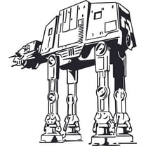 Star Wars Atat Robot Cartoon Character Wall Art Vinyl Sticker Design Decal Girls Boys Kids Bedroom Nursery Kindergarten Fun Home Children Room Decor Sticker Wall Art Vinyl Decor Size (30x27 inch)