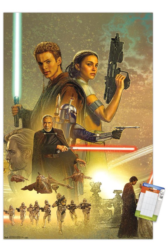 Star Wars: Attack Of The Clones - Celebration Mural Wall Poster, 22.375" x 34"