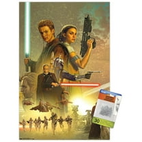 Star Wars: Attack Of The Clones - Celebration Mural Wall Poster with Push Pins, 14.725" x 22.375"