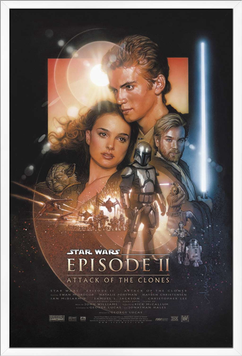 Star Wars: Attack Of The Clones - One Sheet Wall Poster, 22.375" x 34", Framed