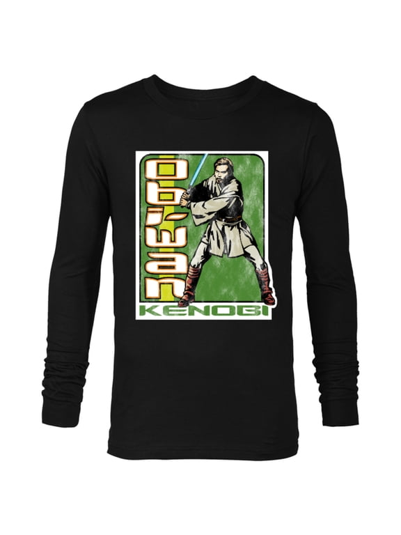 Attack of the Clones Obi-Wan Kenobi - Long Sleeve T-Shirt for Men - Customized-Black