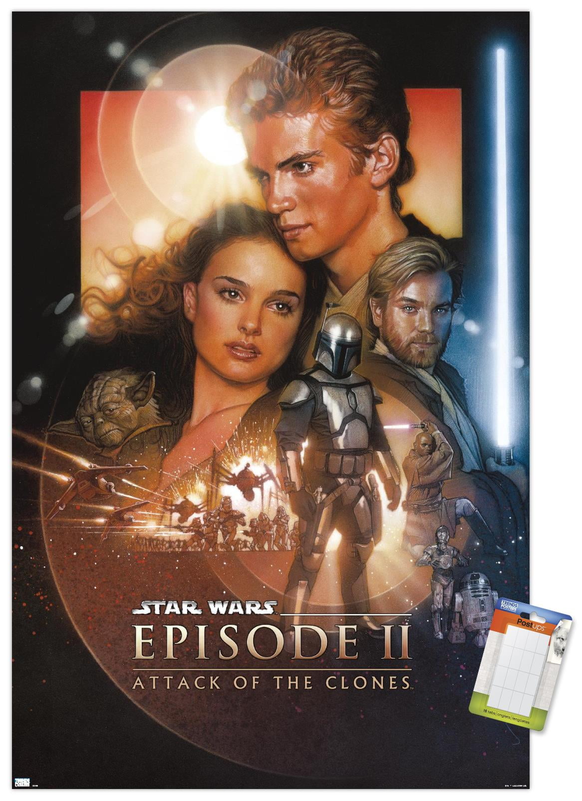 Star Wars: Attack of the Clones - One Sheet (No Billing Block) Wall Poster, 14.725" x 22.375"