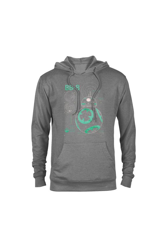 BB-8 Astro Droid Blueprint - Pullover Hoodie for Adults - Customized-Athletic Heather