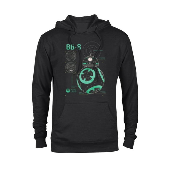 Star Wars BB-8 Astro Droid Blueprint - Pullover Hoodie for Adults - Customized-Black