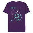thumbnail image 1 of Star Wars BB-8 Astro Droid Blueprint - Short Sleeve Blended T-Shirt for Adults - Customized-Purple, 1 of 5