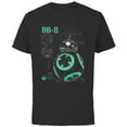 thumbnail image 1 of Star Wars BB-8 Astro Droid Blueprint - Short Sleeve Cotton T-Shirt for Adults - Customized-Black, 1 of 5