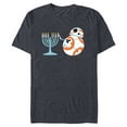 thumbnail image 1 of Star Wars BB-8 Lighting the Hanukkah Menorah - Short Sleeve Blended T-Shirt for Adults - Customized-Navy Heather, 1 of 5