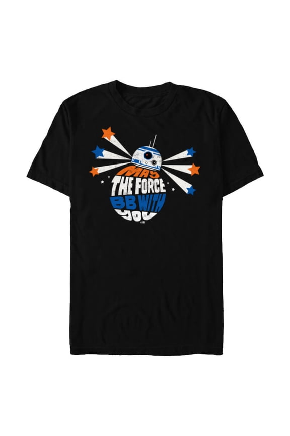 BB8 May the Force BB With You - Short Sleeve Blended T-Shirt for Adults - Customized-Black