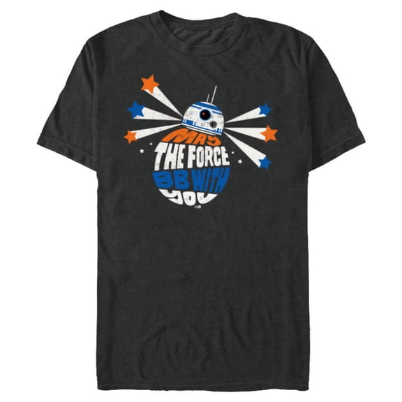 Star Wars BB8 May the Force BB With You - Short Sleeve Blended T-Shirt for Adults - Customized-Dark Heather