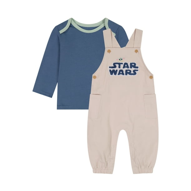 Star Wars Baby Boy Yoda Overall Set, Sizes 0/3 Months 24 Months