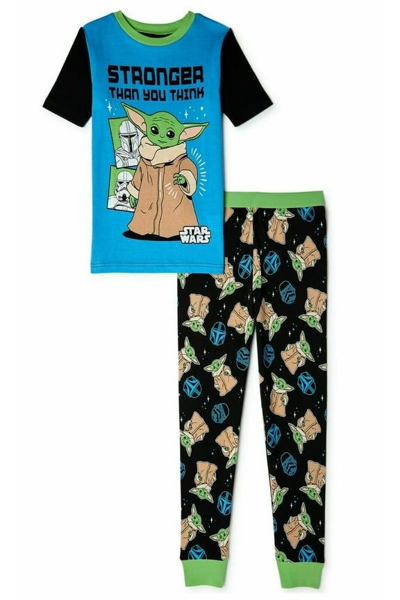 Baby Yoda 2 PC Short Sleeve Tight Fit Cotton Pajama Set Boy Size 8