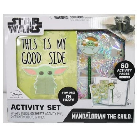 Star Wars Baby Yoda Activity Set Mandalorian The Child Glitter Stickers Pen Kids Gift