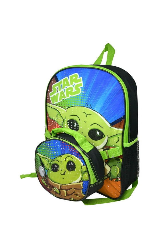 Baby Yoda Backpack 16" with Lunch Bag from the Mandalorian