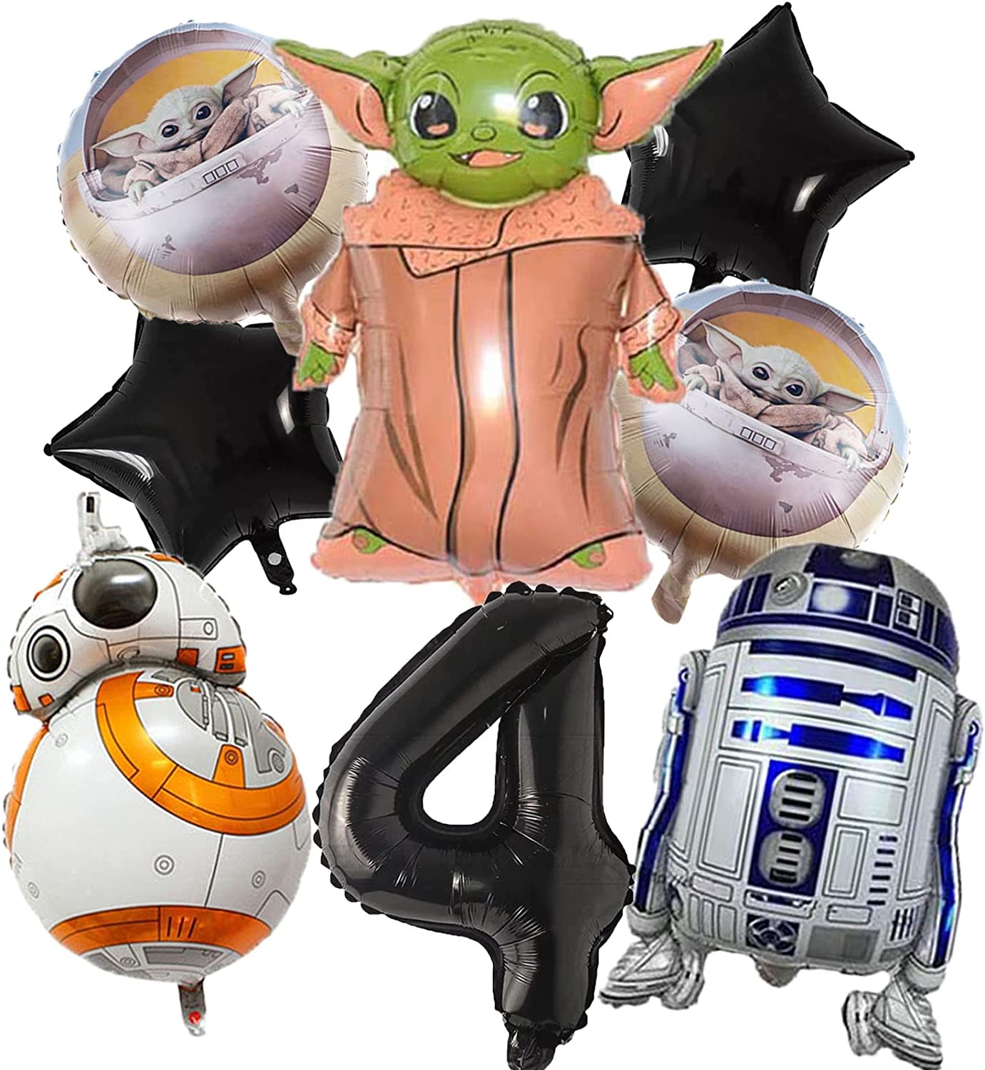 Star Wars Baby Yoda Balloons for Kids 4th Birthday Balloon