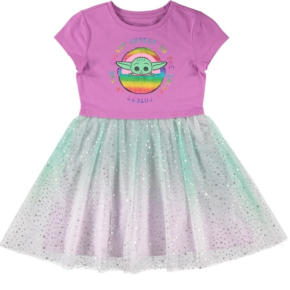 Star Wars Baby Yoda Girls' Little Tulle Costume Dress- Sizes 4-16 - The Mandalorian The Child Bassinet Portrait