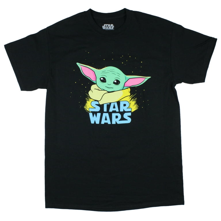 Star Wars Baby Yoda Head Shot Mens T Shirt Small