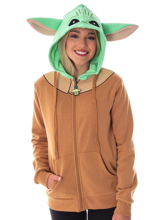 Star Wars Baby Yoda Juniors The Mandalorian The Child Character Costume Zip Hoodie