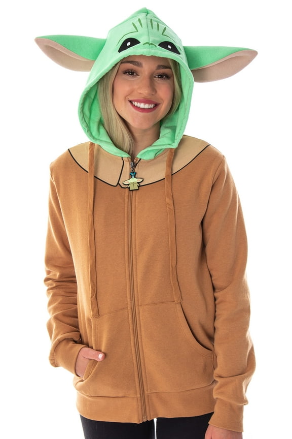 Star Wars Baby Yoda Juniors The Mandalorian The Child Character Costume Zip Hoodie