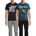 thumbnail image 1 of Star Wars Baby Yoda Men's & Big Men's Tie-Dye & Cloud Wash Graphic T-Shirts, 2-Pack, Sizes S-3XL, 1 of 6