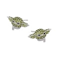 thumbnail image 1 of Star Wars Yoda Rhinestone Metal Stud Earrings, 1 of 1
