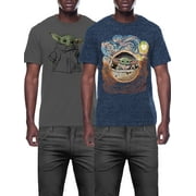 Star Wars Baby Yoda Standing & Starry Night Men's and Big Men's Graphic T-Shirt, 2-Pack