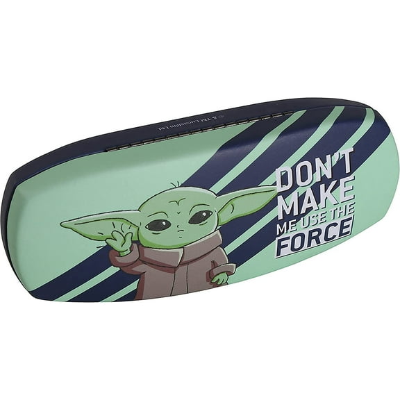 Star Wars Baby Yoda on Green Hard Shell Eyeglass Case Clamshell for Boys Girls Kids Small Glasses Frames