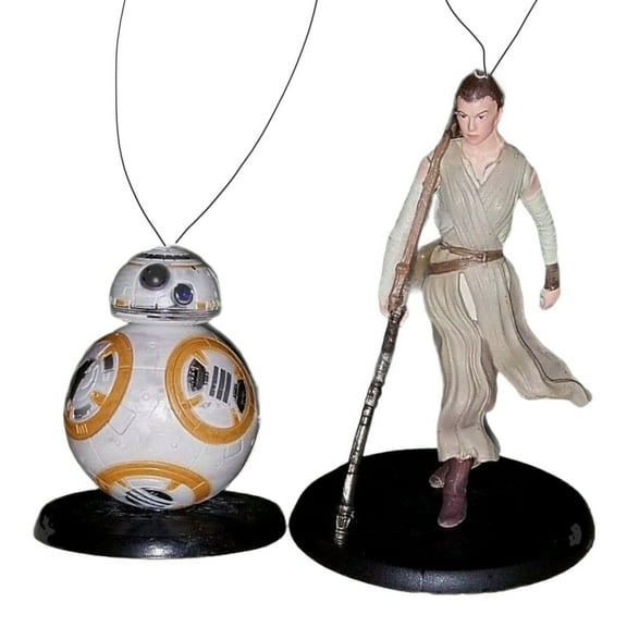 Star Wars Bb8 BB 8 Robot & Rey Pvc Cake Topper Force Awakens Figure Figurine New