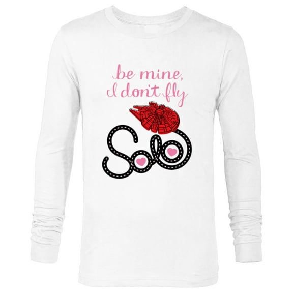 Star Wars Be Mine I Don’t Fly Solo Falcon Valentine’s Day - Long Sleeve T-Shirt for Men - Customized-White