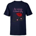 thumbnail image 1 of Star Wars Be Mine I Don’t Fly Solo Falcon Valentine’s Day - Short Sleeve T-Shirt for Kids - Customized-Navy, 1 of 5